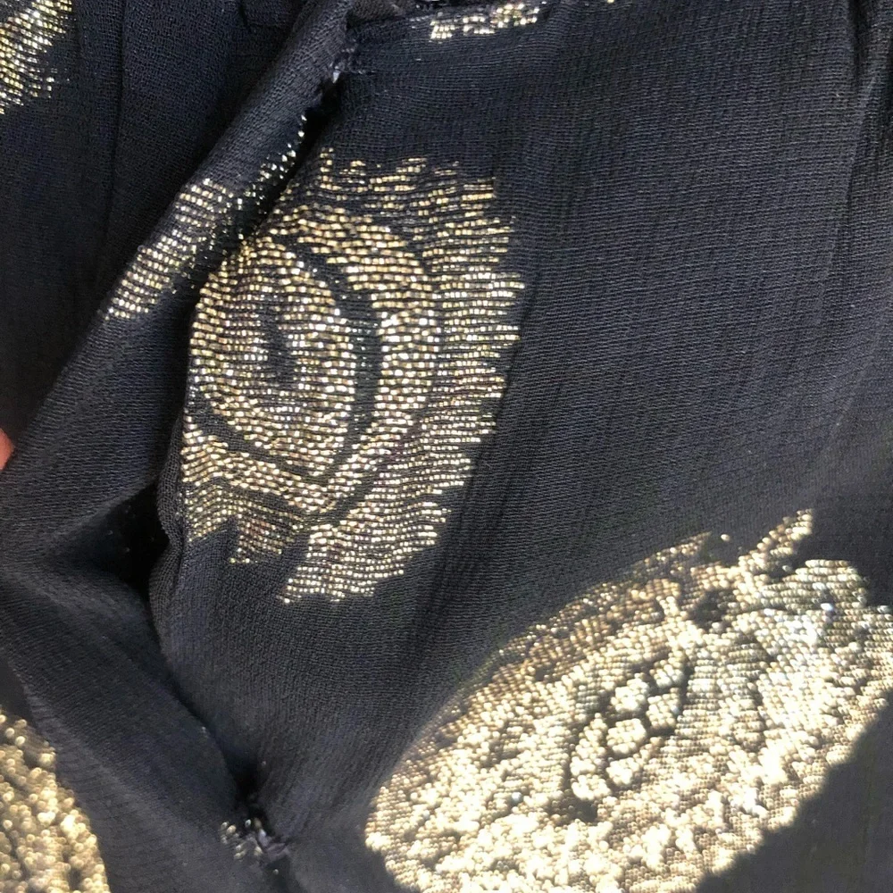 Michael Novarese Couture Black & Gold Floral Dress (RARE & Vintage) - Picture 6 of 12